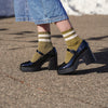 Striped Ribbed Socks by Le Bon Shoppe