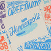 Minneapolis City of Lakes Postcard by Bench Pressed