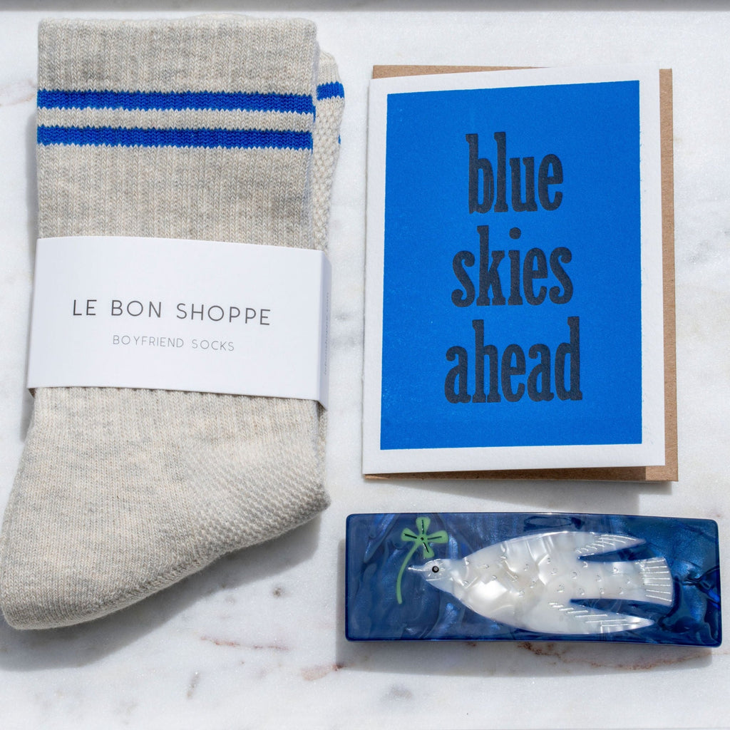 Blue Gifts Including Lucky Dove French Barrette