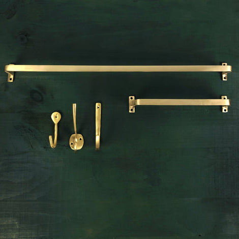 Large Brass Towel Bar Rack by Civil Alchemy