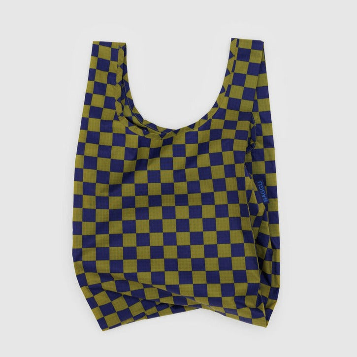 Baggu Baby Bag in Green Navy Check at Golden Rule Gallery