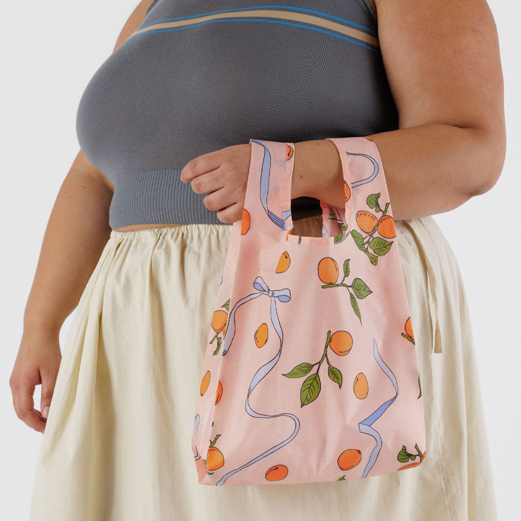 Baggu Baby Reusable Tote Bag With Apricots and Ribbons at Golden Rule Gallery