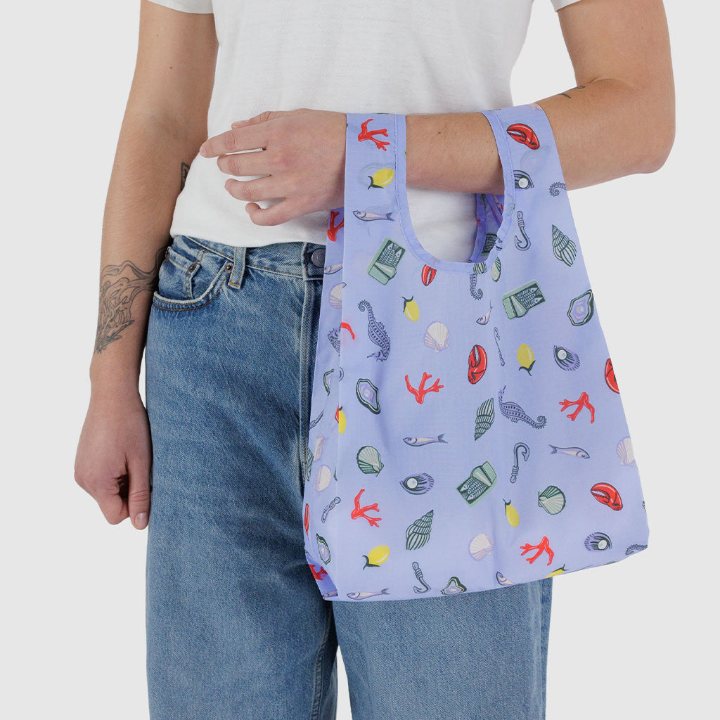Baggu Baby Reusable Tote Bag With Sea Charm Details at Golden Rule Gallery