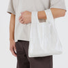 Baggu Baby Reusable Tote Bag in Metallic Pearl at Golden Rule Gallery