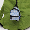 Baggu Backpack Charm in Light Blue Gingham at Golden Rule Gallery