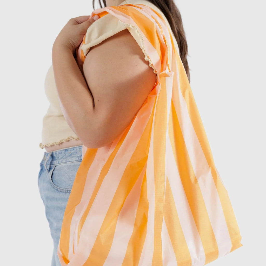Baggu Big Reusable Tote Bag With Thick Orange Stripes at Golden Rule Gallery