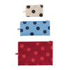 Baggu Flat Pouch Set in Polka Dot