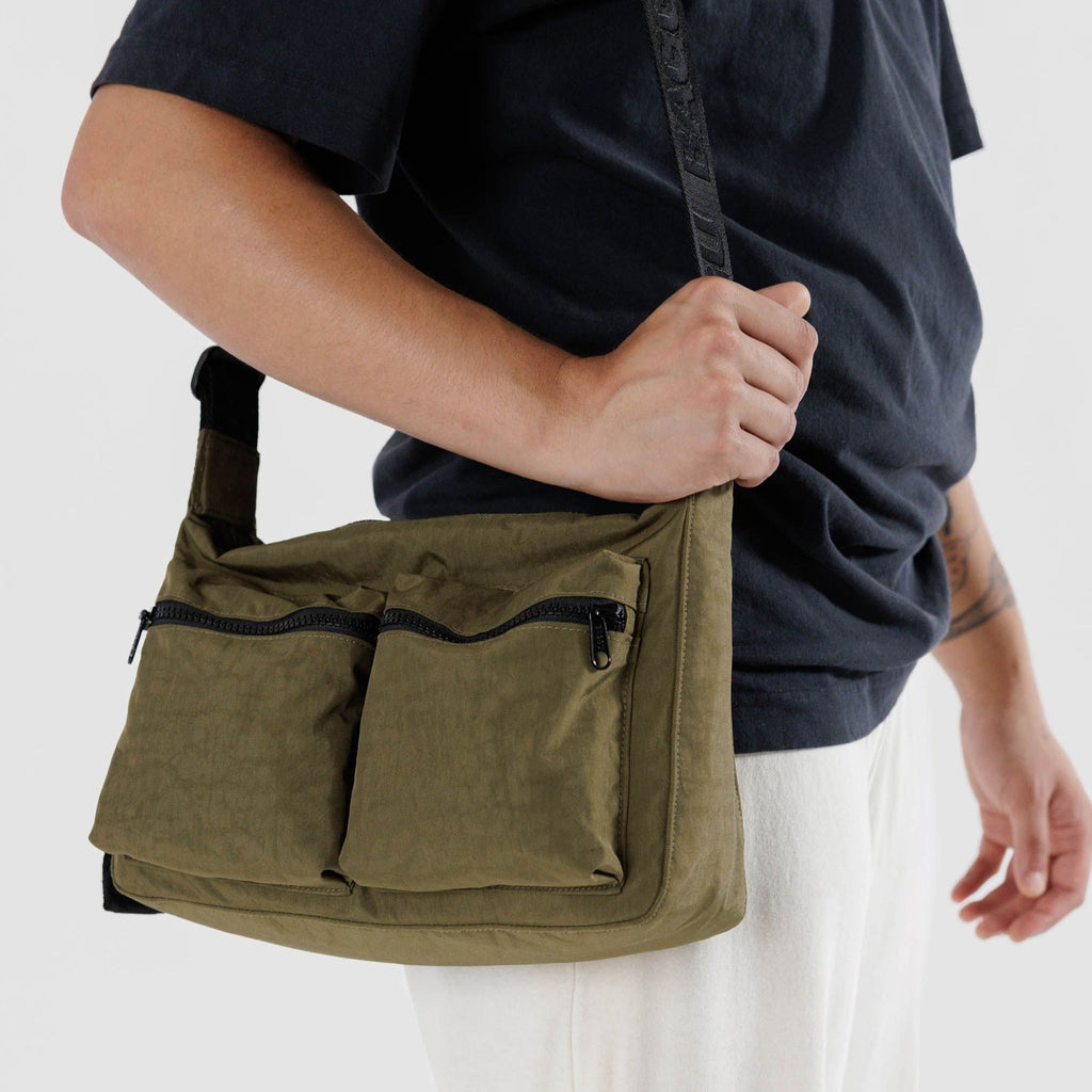 Baggu Green Cargo Bag with Pockets at Golden Rule Gallery