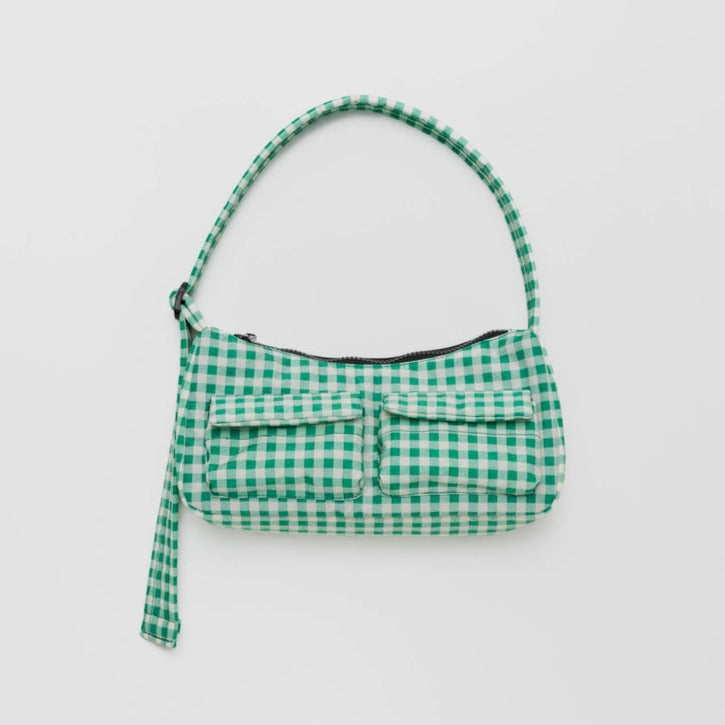Baggu Green Gingham Cargo Shoulder Bag at Golden Rule Gallery