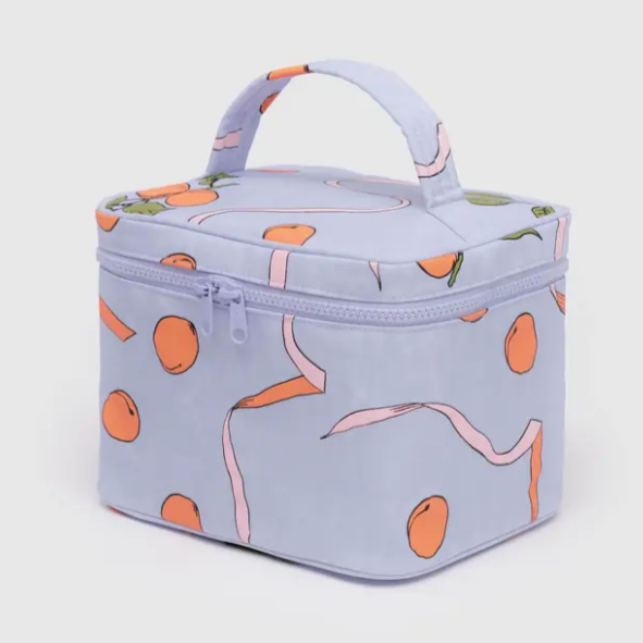 Baggu Large Cosmetic Case in Apricots and Ribbons at Golden Rule Gallery