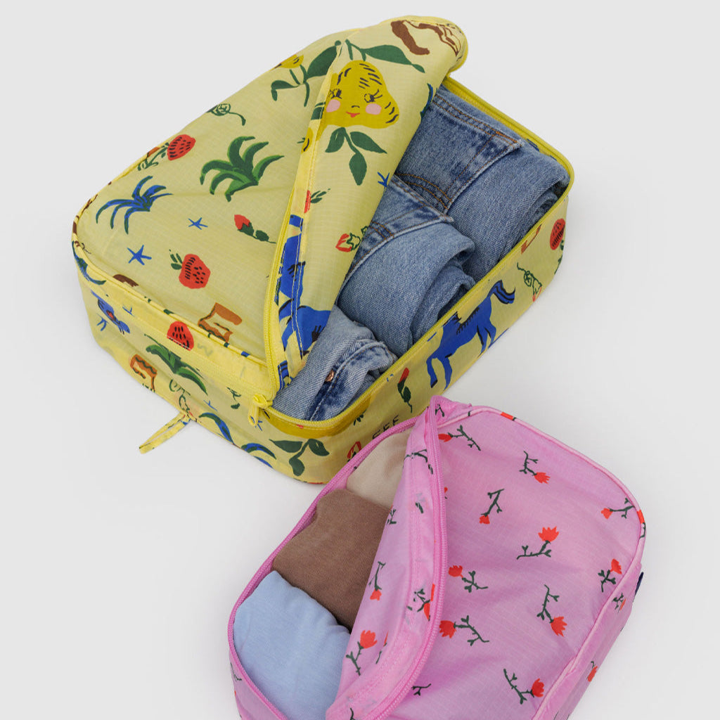 Baggu Large Packing Cube Set in Painted Prairie at Golden Rule Gallery