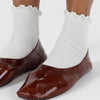 Baggu Lettuce Edge Ruffle Socks in White at Golden Rule Gallery