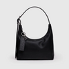 Baggu Mini Recycled Leather Shoulder Bag in Black at Golden Rule Gallery