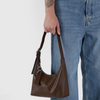 Baggu Mini Recycled Leather Shoulder Bag in Brown at Golden Rule Gallery