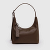Baggu Mini Recycled Leather Shoulder Bag in the Color Brown at Golden Rule Gallery in Excelsior