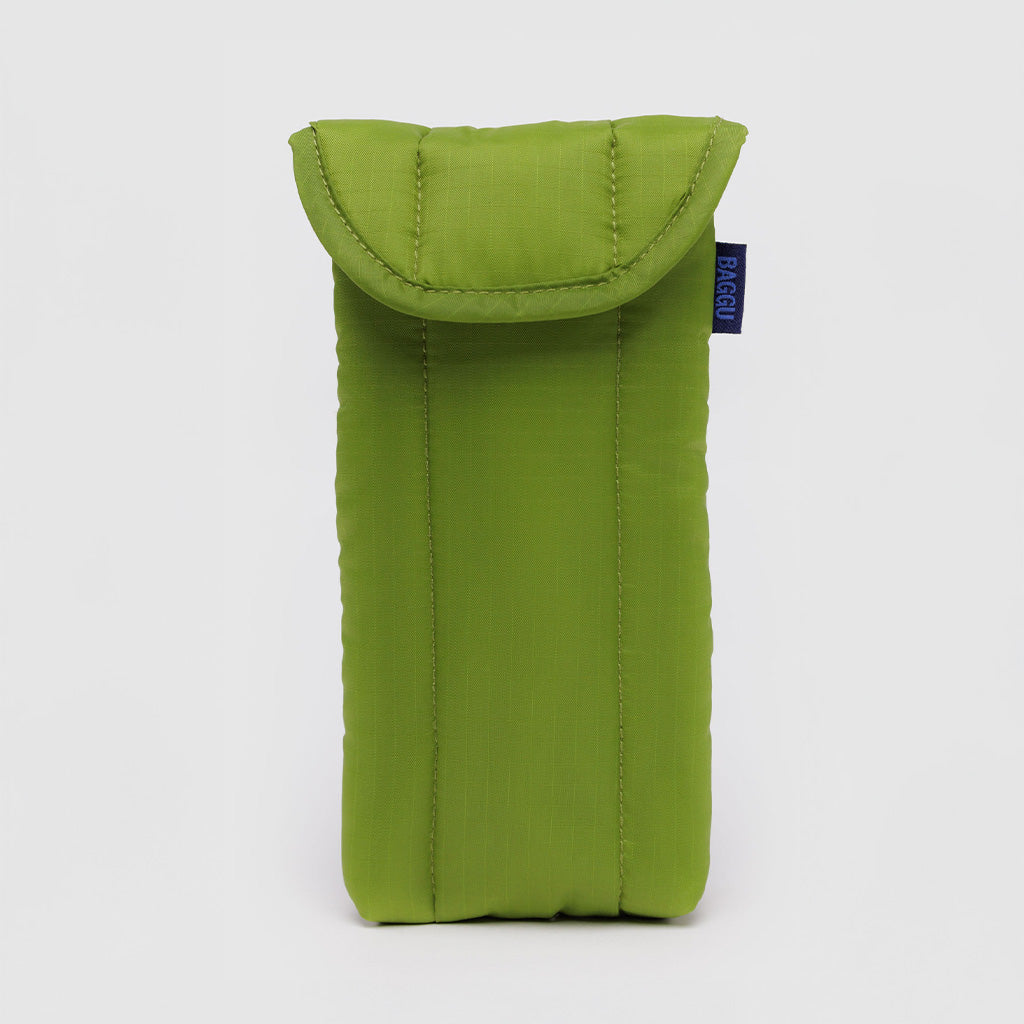 Baggu Puffy Glasses Sleeve in Green Juice at Golden Rule Gallery