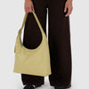 Baggu Recycled Leather Shoulder Bag in Yellow Straw at Golden Rule Gallery