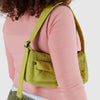 Baggu Shoulder Bag with Cargo Pockets in Lemongrass Green at Golden Rule Gallery