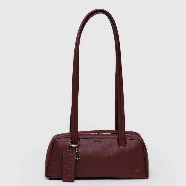 Baggu Shoulder Bowler Bag in Burgundy at Golden Rule Gallery