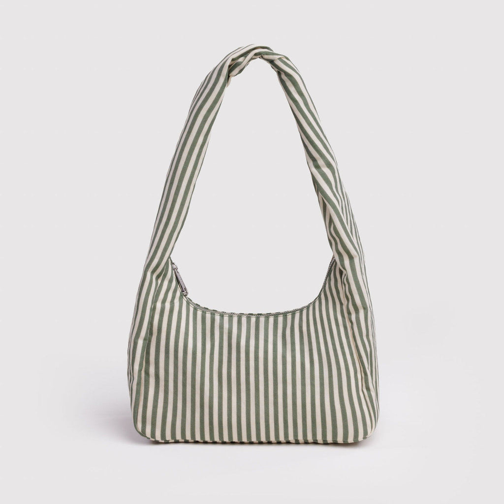 Baggu Small Nylon Meringue Bag Sage Stripe