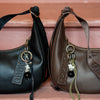 Baggu Small Recycled Leather Crescent Brown and Black Bags at Golden Rule Gallery