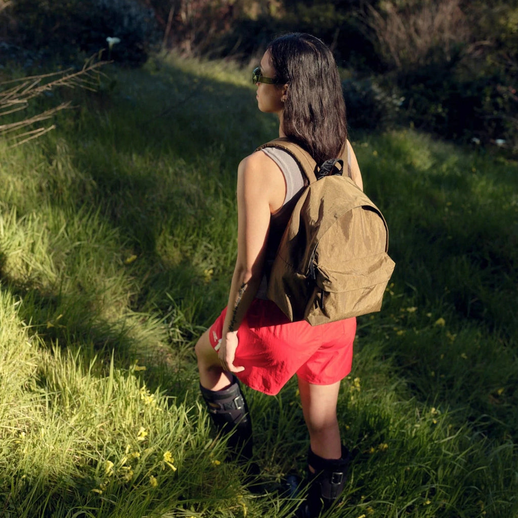 Baggu Medium Nylon Backpack In Brown At Golden Rule Gallery, MN