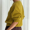 Bistro Yellow Crewneck Finn Mohair and Wool Sweater