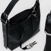 Black Baggu Mini Recycled Leather Shoulder Bag at Golden Rule Gallery