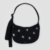 Black Baggu Small Nylon Crescent Bag With Stars at Golden Rule Gallery