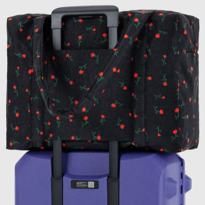 Black Cloud Carry On by Baggu in Painted Wildflower Print at Golden Rule Gallery