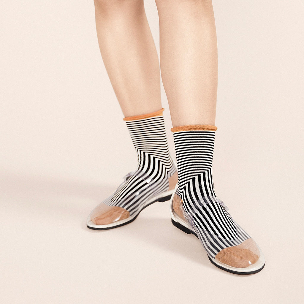 Black Corbusier Crew Sock by Hansel from Basel at Golden Rule Gallery in Excelsior