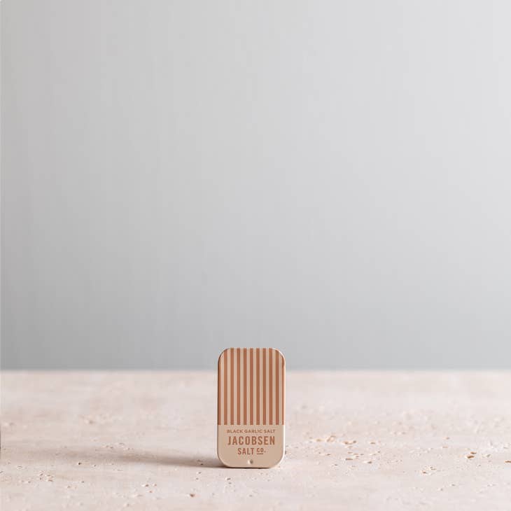 Black Garlic Infused Salt Slide Tin by Jacobsen Salt Co Golden Rule Gallery