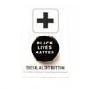 Black Lives Matter Social Alert Button at Golden Rule Gallery in Minneapolis