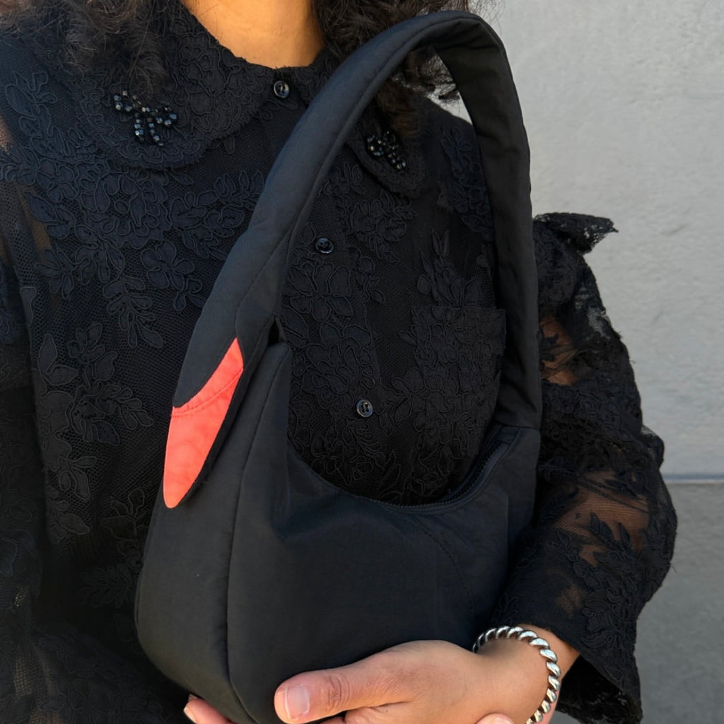 Black Nylon Baggu Swan Bag at Golden Rule Gallery in Excelsior, Minnesota