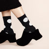 Black Polka Dot Rie Crew Socks by Hansel from Basel at Golden Rule Gallery in Excelsior MN