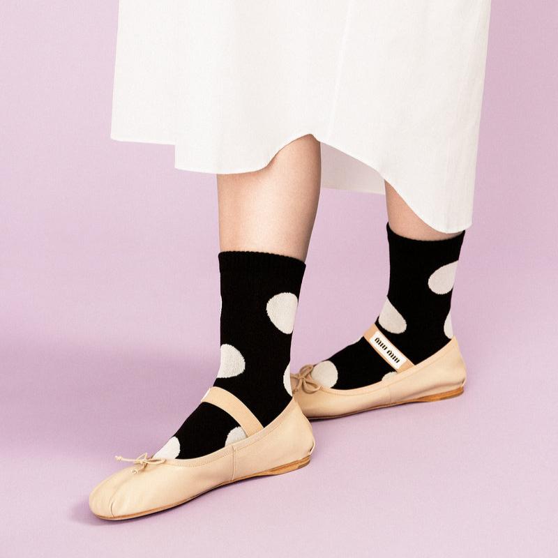 Black Polka Dot Socks by Hansel from Basel at Golden Rule Gallery in Excelsior MN