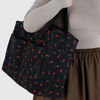 Black and Red Painted Wildflower Cloud Carry On Bag by Baggu at Golden Rule Gallery