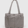 Black and White Gingham Cloud Carry On Bag Folds into Pouch by Baggu at Golden Rule Gallery