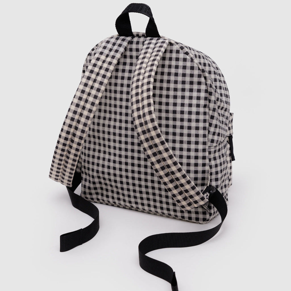 Black and White Gingham Medium Baggu Backpack  at Golden Rule Gallery