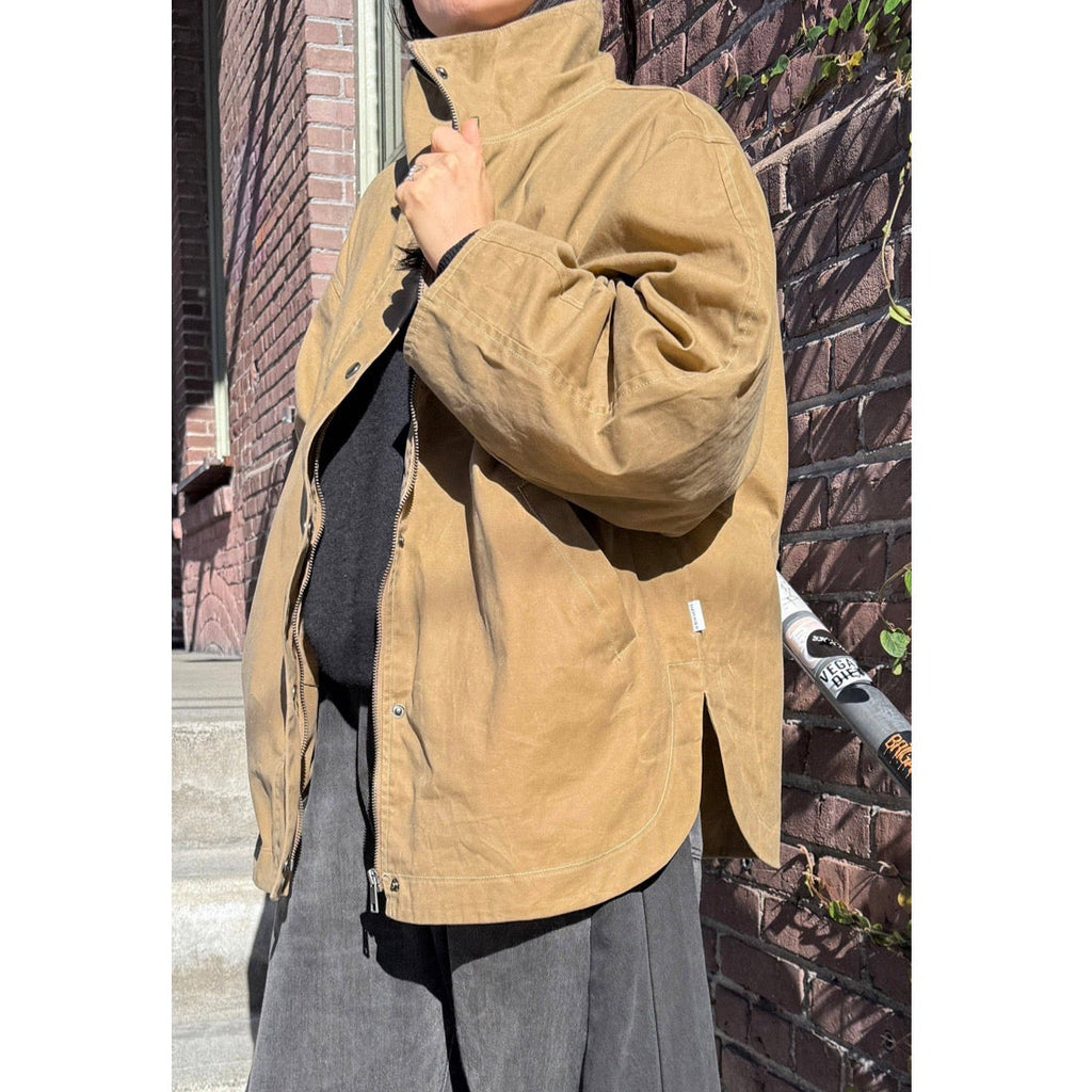 Blair Waxed Cotton Jacket in Khaki
