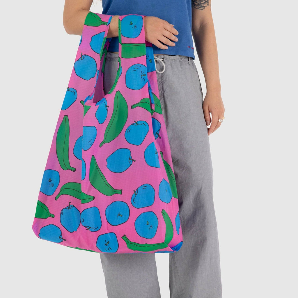 Blue Bananas and Apples Baggu Big Reusable Tote Bag at Golden Rule Gallery