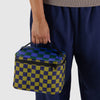 Blue Green Checkered Puffy Lunch Cooler Bag by Baggu at Golden Rule Gallery in Excelsior
