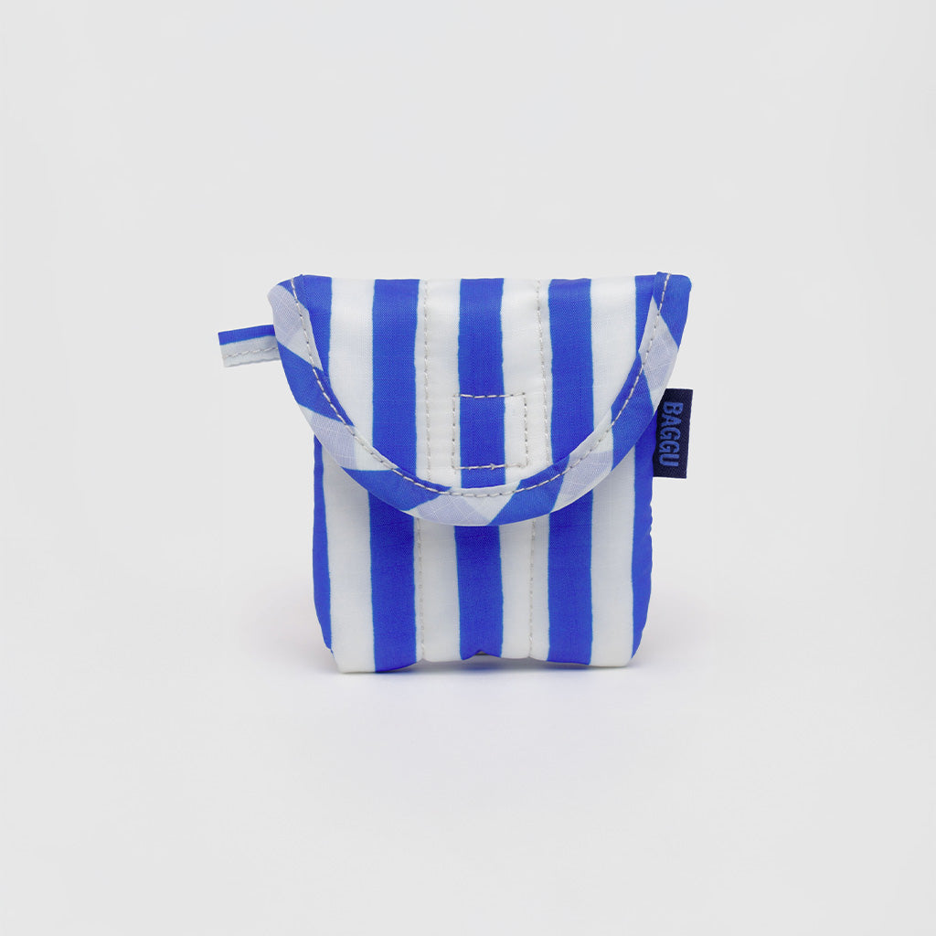 Blue Painted Stripe Earud Case by Baggu at Golden Rule Gallery