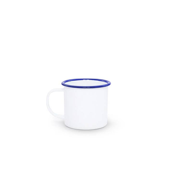 Classic Blue Rimmed Enamel Camping Mug