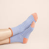Blue Striped Socks by Hansel from Basel at Golden Rule Gallery outside Minneapolis