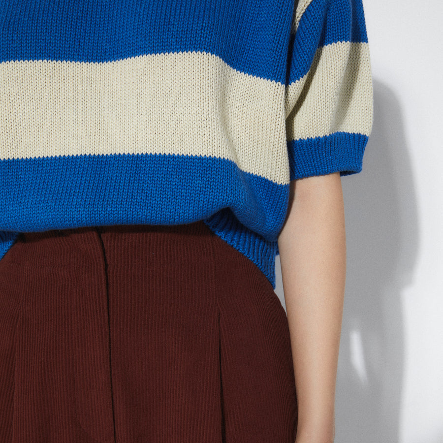 Rita Row Pattie Sweater in Blue Stripes at Golden rule Gallery in Excelsior, MN