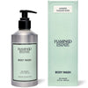 Flamingo Estate body wash bottle and packaging on a white background