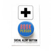Book Person Social Alert Buttons by Word for Word at Golden Rule Gallery in Minneapolis