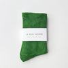 Green sock with Le Bon Shoppe Label