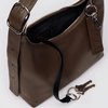 Brown Leather Mini Baggu Bag Available at Golden Rule Gallery in Excelsior, MInnesota